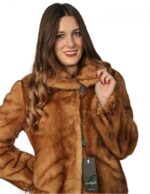 44 blouson golden mink fur woman with drawstring bottom edge and adjustable sleeve - Image 4