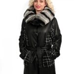 CAPPOTTINO LANA PELLE REVERSIBILE COLLO REX STACCABILE VERNICE CINTURA 46