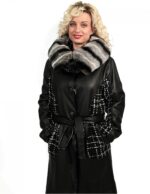 CAPPOTTINO LANA PELLE REVERSIBILE COLLO REX STACCABILE VERNICE CINTURA 46