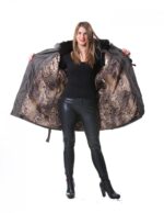 49 WOMEN'S FUR COAT WITH FOX NECK DARK BROWN OVERSIZED - Image 7