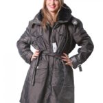 49 FRAUEN PELZMANTEL MIT FOX NECK DARK BROWN Übergröße