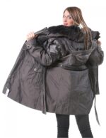 53 WOMEN'S FUR COAT WITH FOX NECK DARK BROWN OVERSIZED - Image 6