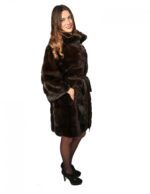 48 Fur coat pattern kimono woman with a horizontal belt vison норка fur mink Nerzpelzes fourrure - Image 3
