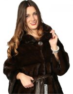 48 Fur coat pattern kimono woman with a horizontal belt vison норка fur mink Nerzpelzes fourrure - Image 4