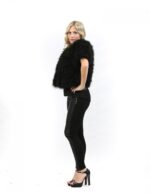 Fur cape with short black feathered Pignatelli-46 hooks - Image 3
