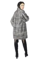 42 Coat woman light gray mink fur long horizontal Braschi Studio B - Image 6