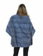 44-50 норки накидки горизонтальных вся кожа голубой порошок с шелковой подкладкой и трубопроводами — изображение 6