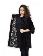 Coat size 50 84 cm horizontal mink mug piping pockets - Image 7