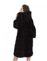 Coat 104cm fur cap 48 horizontal mink aurora drawstring - Image 6
