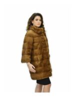 Mink fur coat 46 Gold whole skin processing sleeve 3/4 82 cm - Image 4