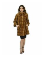Mink fur coat 46 Gold whole skin processing sleeve 3/4 82 cm - Image 5