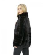 Mahogany fur mink jacket 48 horizontal and whole 70 cm pistachio - Image 6