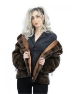 Куртка 70 см карманы с цветом красного дерева размер 44 цвета скан-бряный шнурок на запястьях пистаньи воротник — изображение 7