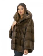 Mink fur hooded 48 drawstring wrists comfortable wide fit - Image 3