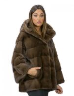 Mink fur hooded 48 drawstring wrists comfortable wide fit - Image 4