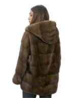 Mink fur hooded 48 drawstring wrists comfortable wide fit - Image 6