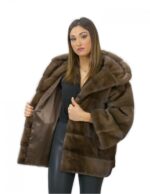 Mink fur hooded 48 drawstring wrists comfortable wide fit - Image 7
