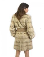 Пальто luppon sun braschi 44 бежевый 90 см длиной с пуговицами корейский воротник и пояс — изображение 6