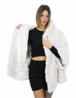 Норка Мех Размер 44 Белый Мыс Длинный 72см Капюшон Женщина — изображение 7