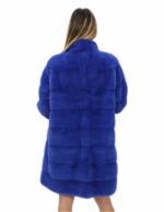 Mantel 92 cm horizontales Immergrün Nerz 50 cm mit Außentaschen und Hakenverschluss – Bild 6