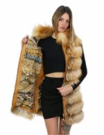 Лисий жилет натуральный цвет оранжевый 46 застежка-молния pistagna внешние карманы на молнии боковые молнии — изображение 7