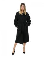 Shawl collar coat in high quality black cashmere 52 and external pockets - Image 5