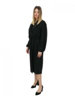 Shawl collar coat in high quality black cashmere 52 and external pockets - Image 3