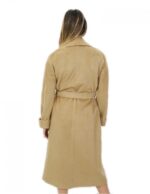 Shawl collar coat in high quality cashmere 50 camel color and external pockets - Image 6