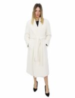 Cappotto 50 colore bianco lungo 130 centimetri collo sciallato in cashmere di alta qualita e tasche esterne - Image 5