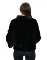 Horizontal mink jacket 44 blackglama collar crater sleeve three quarters short - Image 6