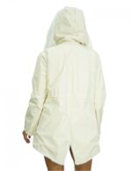 48 reversible coat in white one-piece mink and waterproof fabric with long sleeve zip 86 cm long - Image 12