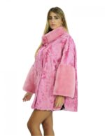 Persian cape and mink fur 48 color bubble with side slits and three-quarter sleeve - Image 3