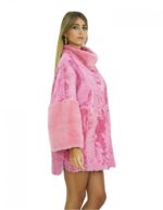 Persian cape and mink fur 48 color bubble with side slits and three-quarter sleeve - Image 4