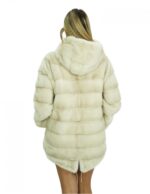 Mongomery coat 76 cm fur mink pearl 48 drawstring waist and hood bottom - Image 6