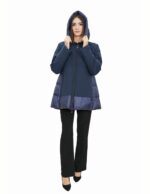 Blue 52 down jacket with hood, zip closure, external pockets - Image 5