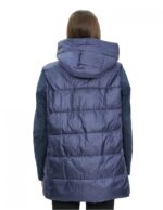 Blue 52 down jacket with hood, zip closure, external pockets - Image 6