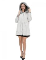 Coat 48 reversible sapphire full mink and waterproof fabric long sleeve zip 86 cm long - Image 11
