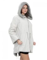 Coat 48 reversible sapphire full mink and waterproof fabric long sleeve zip 86 cm long - Image 10