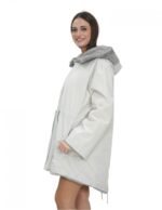 Coat 48 reversible sapphire full mink and waterproof fabric long sleeve zip 86 cm long - Image 9