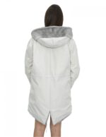 Coat 48 reversible sapphire full mink and waterproof fabric long sleeve zip 86 cm long - Image 12