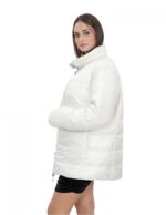 Reversible real down jacket 48 grey and white collar with piping and long sleeves invisible pocket - Image 9