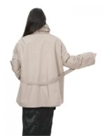 Horizontal Mink Jacket Female 48 Hazelnut Reversible Fur and Waterproof - Image 12