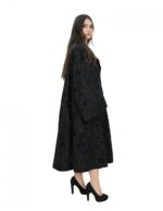Black Persian 54 coat with single collar long sleeve 118 cm long - Image 4