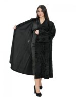 Black Persian 54 coat with single collar long sleeve 118 cm long - Image 7