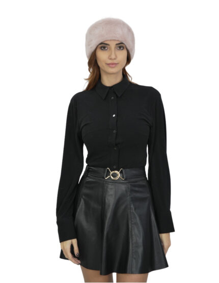 Fascia in pelliccia di visone rosa paraorecchie o scaldacollo con elastico