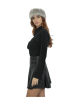 Fascia in pelliccia di visone zaffiro paraorecchie o scaldacollo con elastico - Image 2