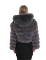 Fox Jacket Fur Short Hood 42 Long Sleeve Closure Hooks Voluminous - Image 6
