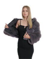 Fox Jacket Fur Short Hood 42 Long Sleeve Closure Hooks Voluminous - Image 7