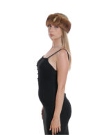 Collo interamente realizzato in pelliccia di visone con chiusura a bottone in perla