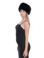 Fascia in eco pelliccia di volpe con fodera vellutino nero con elastico regolabile